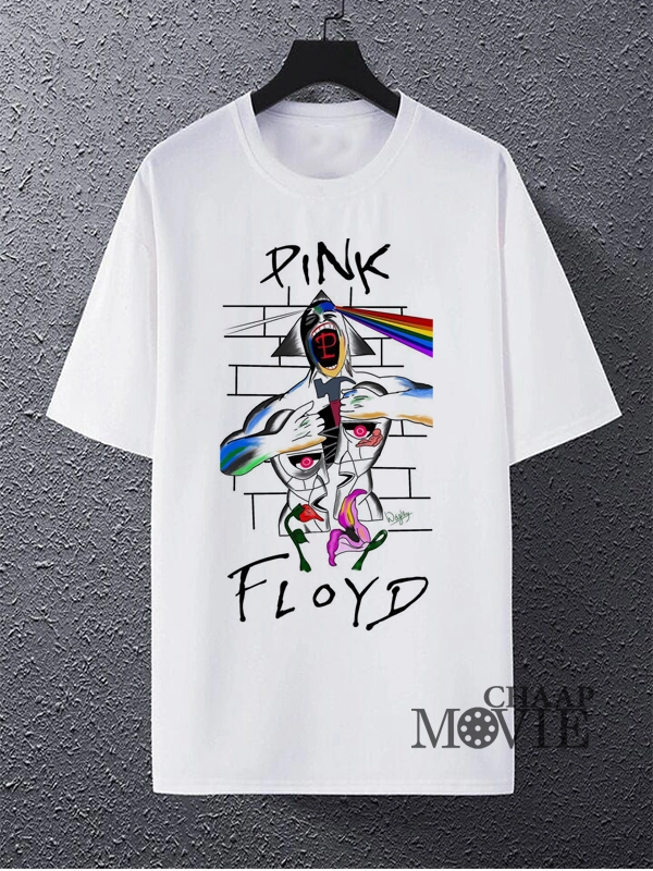 تیشرت نخ پنبه درجه یک چاپ مووی با چاپ DTF طرح پینک فلوید Pink Floyd